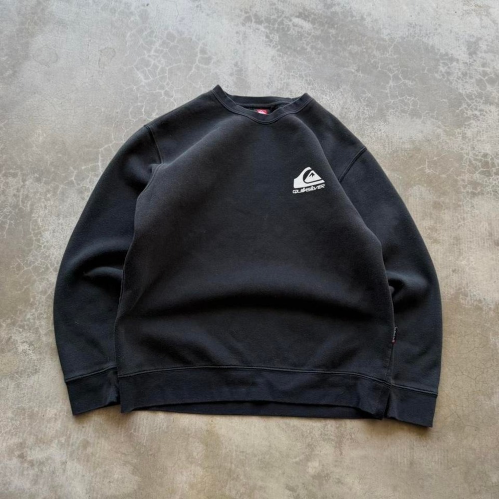 Vintage 2000's Y2K quicksilver graphic sweatshirt in black size L